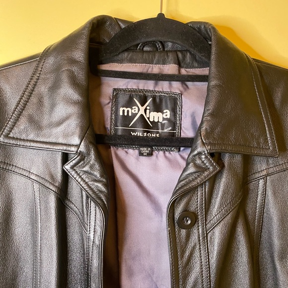 Wilson’s Leather Genuine Leather Black Button Down Women’s Jacket Size M - Picture 2 of 13